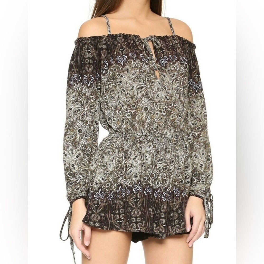 Free People So Divine Off the Shoulder Romper Small